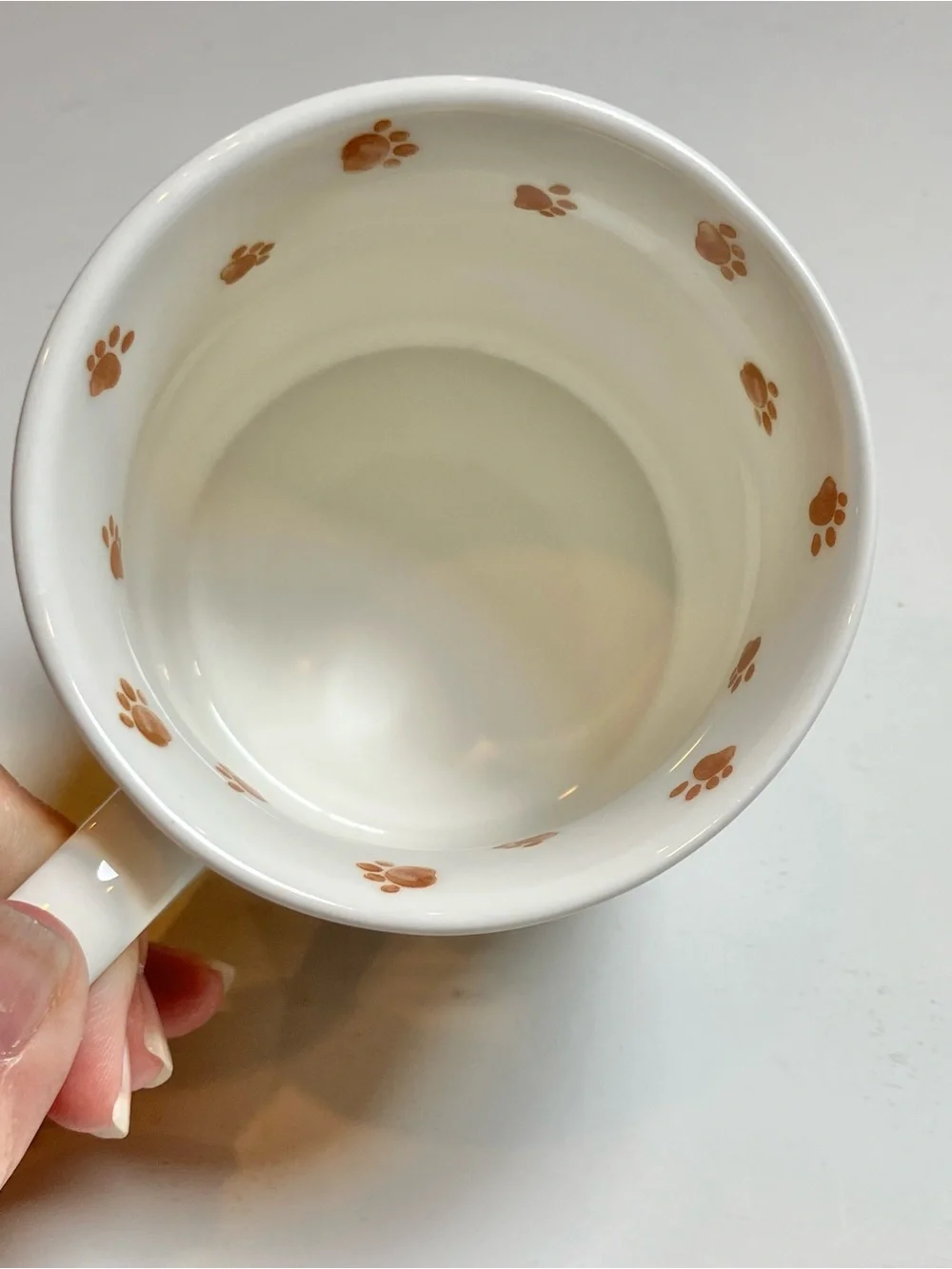 Dog Print Ceramic Mug with Pug & Spaniel Motif - White
